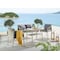 Alaterre Furniture Windham All-Weather Wicker Outdoor 26"H Cocktail Table with Glass Top AWWA04AA - alternate 7